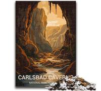 1000 Piece Jigsaw Puzzles for Adults Gifts Carlsbad Caverns Teenager Puzzles,Family Entertainment Toys with Matching Poster And Trivia Sheet (50x75cm)