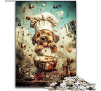 1000 Piece Jigsaw Puzzles for Adults Gifts Chef Dog, Analysis And Logic with Fully Interlocking Randomly Shaped Pieces for And Age 14 Years Up (Size 26x38cm)