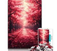1000 Piece Jigsaw Puzzles for Adults Gifts Cherry Blossom Road Adult Jigsaw,Game Toys Every Piece Is Unique - Challenging Family Fun Game 26x38cm