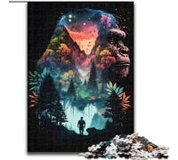 1000 Piece Jigsaw Puzzles for Adults Gifts Chimpanzees, Elephant Toy Intellectual Game Birthday Present, Gifts, Wall Art for Ages 14+ (Size 50x75cm)
