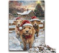 1000 Piece Jigsaw Puzzles for Adults Gifts Christmas Dog 1000 Pieces for Adults,Educational Games Home Decoration Unique Home Decor And Gifts (38x26cm)