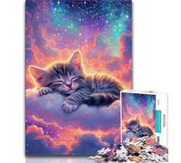 1000 Piece Jigsaw Puzzles for Adults Gifts Cloud Cat Baby,for Educational Game Challenge Toy Artists Collection,Fine Art (75x50cm)