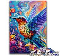 1000 Piece Jigsaw Puzzles for Adults Gifts Colorful Art Hummingbird 1000 Pieces for Adults,family Fun Games Is Ideal As A Gift for The Whole Family (26x38cm)