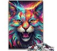 1000 Piece Jigsaw Puzzles for Adults Gifts Colorful Art Lynx 1000 Pieces for Adults,family Fun Games Is Ideal As A Gift for The Whole Family (50x75cm)