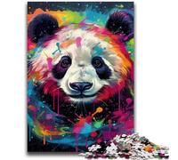 1000 Piece Jigsaw Puzzles for Adults Gifts Colorful Art Panda Adult Puzzles,Staycation Kill Time with Fully Interlocking Randomly Shaped Pieces (50x75cm)