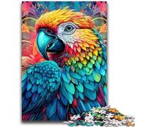 1000 Piece Jigsaw Puzzles for Adults Gifts Colorful Art Parrot Adult Puzzles,Staycation Kill Time with Fully Interlocking Randomly Shaped Pieces (50x75cm)