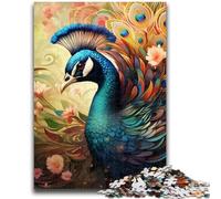 1000 Piece Jigsaw Puzzles for Adults Gifts Colorful Art Peacock 1000 Pieces for Adults,family Fun Games Is Ideal As A Gift for The Whole Family (26x38cm)