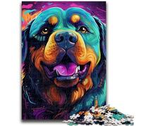 1000 Piece Jigsaw Puzzles for Adults Gifts Colorful Art Rottweiler 1000 Pieces for Adults,family Fun Games Is Ideal As A Gift for The Whole Family (50x75cm)