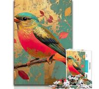 1000 Piece Jigsaw Puzzles for Adults Gifts Colorful Bird, Family Game Stress Reliever Difficult Challenge,Birthday Present, Gifts for And Age 14 38x26cm