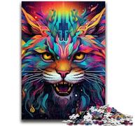 1000 Piece Jigsaw Puzzles for Adults Gifts Colorful Lynx 1000 Pieces for Adults,family Fun Games Is Ideal As A Gift for The Whole Family (26x38cm)