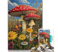1000 Piece Jigsaw Puzzles for Adults Gifts Colorful Mushrooms,Educational Games Home Decoration for Is Ideal As A Gift for The Whole Family (38x26cm)