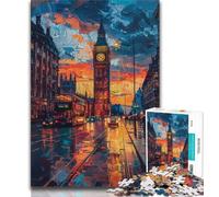 1000 Piece Jigsaw Puzzles for Adults Gifts Colourful Big Ben Adult Jigsaw,Quiz Game for Is Ideal As A Gift for The Whole Family (size 38x26cm)