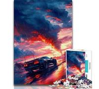 1000 Piece Jigsaw Puzzles for Adults Gifts Colourful Cool Sports Car Teenager Puzzles,Family Entertainment Toys with Matching Poster And Trivia Sheet 38x26cm