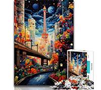 1000 Piece Jigsaw Puzzles for Adults Gifts Colourful Tokyo City Teenager Puzzles,Educational Games DIY Toys Great Gifts And Toys (size 38x26cm)