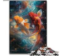 1000 Piece Jigsaw Puzzles for Adults Gifts Cosmic Koi, Decompressing Intellectual Educational Toy Birthday Gift (Size 26x38cm)