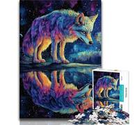 1000 Piece Jigsaw Puzzles for Adults Gifts Cosmic Wolf,Educational Games Home Decoration for Is Ideal As A Gift for The Whole Family (38x26cm)