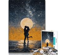 1000 Piece Jigsaw Puzzles for Adults Gifts Couple Under The Moon,Challenging To Complete But Fun And Humorous Unique Birthday And Gifts (38x26cm)