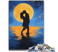 1000 Piece Jigsaw Puzzles for Adults Gifts Couple Under The Moon Stress Reliever Staycation Kill Time Wishlist with Santa Claus 38x26cm