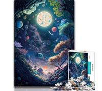 1000 Piece Jigsaw Puzzles for Adults Gifts Crazy Space Landscape Teenager Puzzles,Family Entertainment Toys with Matching Poster And Trivia Sheet 38x26cm