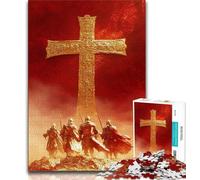 1000 Piece Jigsaw Puzzles for Adults Gifts Crusade Army Knight Teenager Puzzles,Family Educational Games Home Decoration Gift (size 75x50cm)