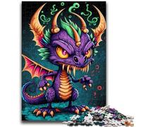1000 Piece Jigsaw Puzzles for Adults Gifts Cute But Evil Dragon Stress Reliever Staycation Kill Time Wishlist with Santa Claus 38x26cm