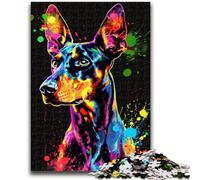 1000 Piece Jigsaw Puzzles for Adults Gifts Doberman Pinscher 1000 Pieces for Adults,family Fun Games Is Ideal As A Gift for The Whole Family (26x38cm)