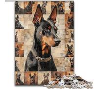 1000 Piece Jigsaw Puzzles for Adults Gifts Doberman Pinscher Collage Difficult Hard Gifts for Friends And Family Suitable for And 14 (size 50x75cm)
