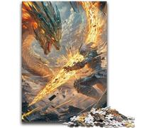 1000 Piece Jigsaw Puzzles for Adults Gifts Dragon And Warrior Game Toys Every Piece Is Unique - Challenging Family Fun Game 50x75cm