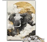 1000 Piece Jigsaw Puzzles for Adults Gifts Dramatic Moment Elephant, Educational Toys for Is Ideal As A Gift for The Whole Family for And 14 Years Old (Size 26x38cm)