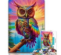 1000 Piece Jigsaw Puzzles for Adults Gifts Dream Owl,Educational Games Home Decoration for Is Ideal As A Gift for The Whole Family (75x50cm)