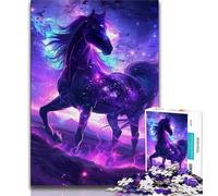 1000 Piece Jigsaw Puzzles for Adults Gifts Dreamy Purple Horse 1000 Pieces for Adults,Decompressing Intellectual Educational Toy Perfect Decoration 75x50cm