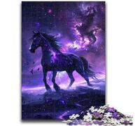 1000 Piece Jigsaw Puzzles for Adults Gifts Dreamy Purple Horse Puzzles for Teenagers,Quiz Game Wall Decoration Unique Birthday And Xmas Gifts (75x50cm)