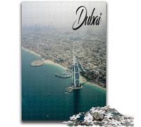 1000 Piece Jigsaw Puzzles for Adults Gifts Dubai Teenager Puzzles,Family Entertainment Toys with Matching Poster And Trivia Sheet (26x38cm)