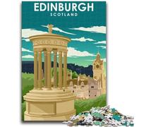1000 Piece Jigsaw Puzzles for Adults Gifts Edinburgh Scotland Travel Stress Reliever Staycation Kill Time Wishlist with Santa Claus (size 50x70cm)