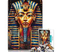 1000 Piece Jigsaw Puzzles for Adults Gifts Egyptian Pharaoh,Help The Brain Exercise Addictive Toys to Cultivate Patience Artists Collection,Fine Art 38x26cm