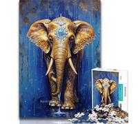 1000 Piece Jigsaw Puzzles for Adults Gifts Fantasy Elephant,Challenging Game Toys Wall Decoration Unique Birthday And Xmas Gifts 38x26cm