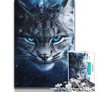 1000 Piece Jigsaw Puzzles for Adults Gifts Fantasy Lynx 1000 Pieces for Teenagers,Challenging Game Gifts for Is Ideal As A Gift for The Whole Family (size 75x50cm)