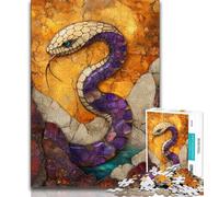 1000 Piece Jigsaw Puzzles for Adults Gifts Fantasy Snake,Help The Brain Exercise Addictive Toys to Cultivate Patience Artists Collection,Fine Art 38x26cm