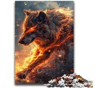 1000 Piece Jigsaw Puzzles for Adults Gifts Fantasy Wolf Portrait 1000 Pieces for Adults,Decompressing Intellectual Educational Toy Perfect Decoration (26x38cm)