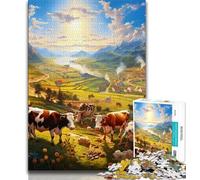 1000 Piece Jigsaw Puzzles for Adults Gifts Farm Animal Puzzles for Adults,Perfect for Game Nights, Colorful Toy for Home Gift (size 38x26cm)