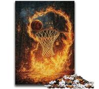 1000 Piece Jigsaw Puzzles for Adults Gifts Flame Basketball for And from 14 Years And over Play Toys Because It Is Ideal As A Gift for The Whole Family 26x38cm