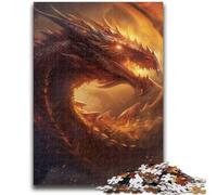 1000 Piece Jigsaw Puzzles for Adults Gifts Flame Dragon for And from 14 Years And over Play Toys Because It Is Ideal As A Gift for The Whole Family 26x38cm