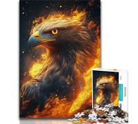 1000 Piece Jigsaw Puzzles for Adults Gifts Flame Eagle Adult Puzzles,Educational Stress Relief Toy Great Gifts And Toys (size 38x26cm)