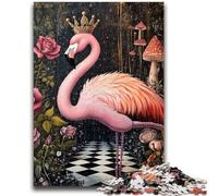 1000 Piece Jigsaw Puzzles for Adults Gifts Flamingo Queen for Age 14 Years And over Decompressing Intellectual Educational Toy Great Gift 38x26cm