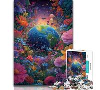 1000 Piece Jigsaw Puzzles for Adults Gifts Flower Earth,for Educational Game Challenge Toy Artists Collection,Fine Art 50x75cm
