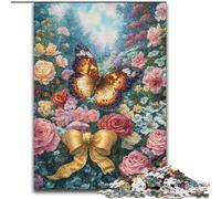 1000 Piece Jigsaw Puzzles for Adults Gifts Flowers Butterfly Learning Educational Toys Family Games Suitable for Desktop Decoration (size 50x75cm)
