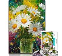 1000 Piece Jigsaw Puzzles for Adults Gifts Flowers in A Vase Painting Teenager Jigsaw,Artistic Wall Decor & Birthday Gift Idea for Friends, Home Office 50x75cm