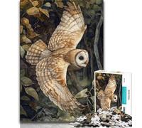 1000 Piece Jigsaw Puzzles for Adults Gifts Flying Owl Teenager Puzzles,Artistic Wall Decor & Birthday Gift Idea for Friends, Home Office (size 75x50cm)