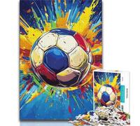 1000 Piece Jigsaw Puzzles for Adults Gifts Football Oil Painting 1000 Pieces for Adults,Decompressing Intellectual Educational Toy Perfect Decoration 26x38cm
