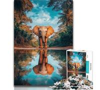 1000 Piece Jigsaw Puzzles for Adults Gifts Forest Elephants Teenager Puzzles,Educational Games DIY Toys Great Gifts And Toys (size 38x26cm)